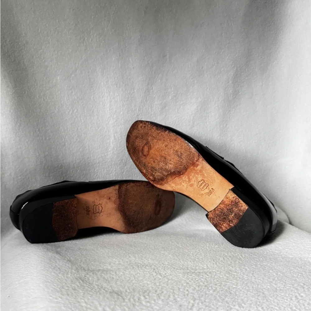 Andrew Fezza Size 10 1/2 Men’s Black Leather Dresss Shoes.